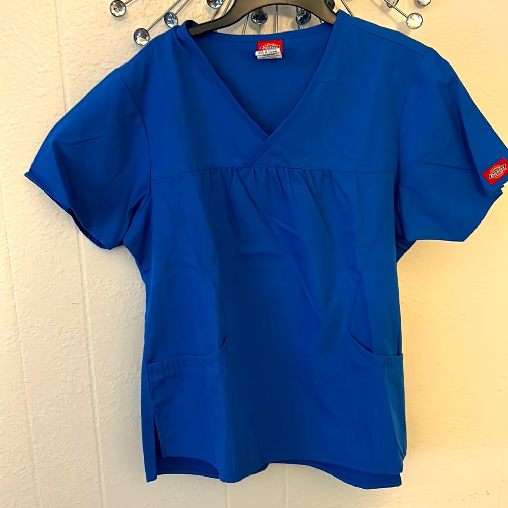Blue scrub top